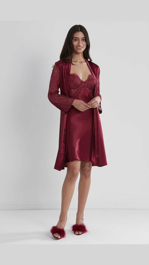 Geceliği & sabahlık takım bordo renk – 4025