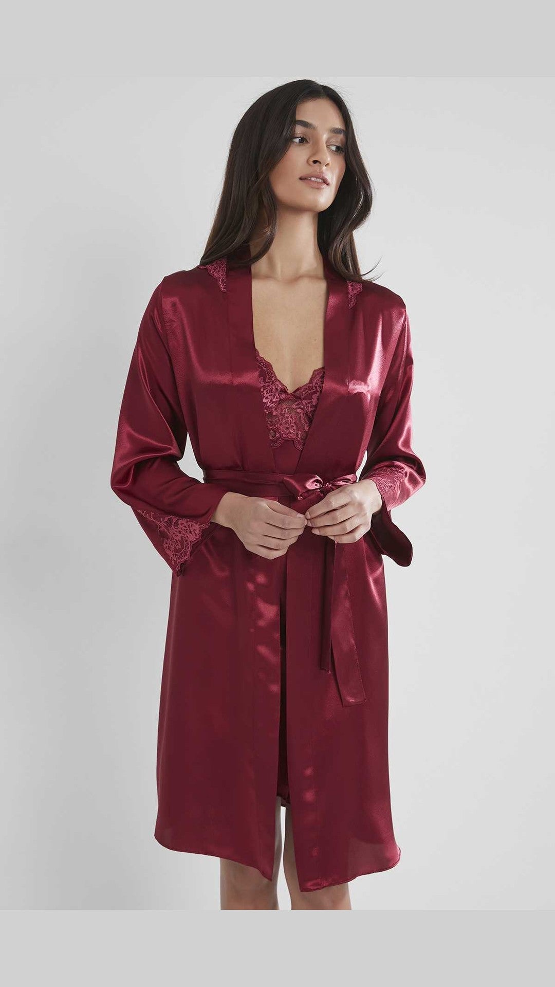 Geceliği & sabahlık takım bordo renk – 4050
