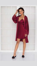 Geceliği & sabahlık takım bordo renk – 4250