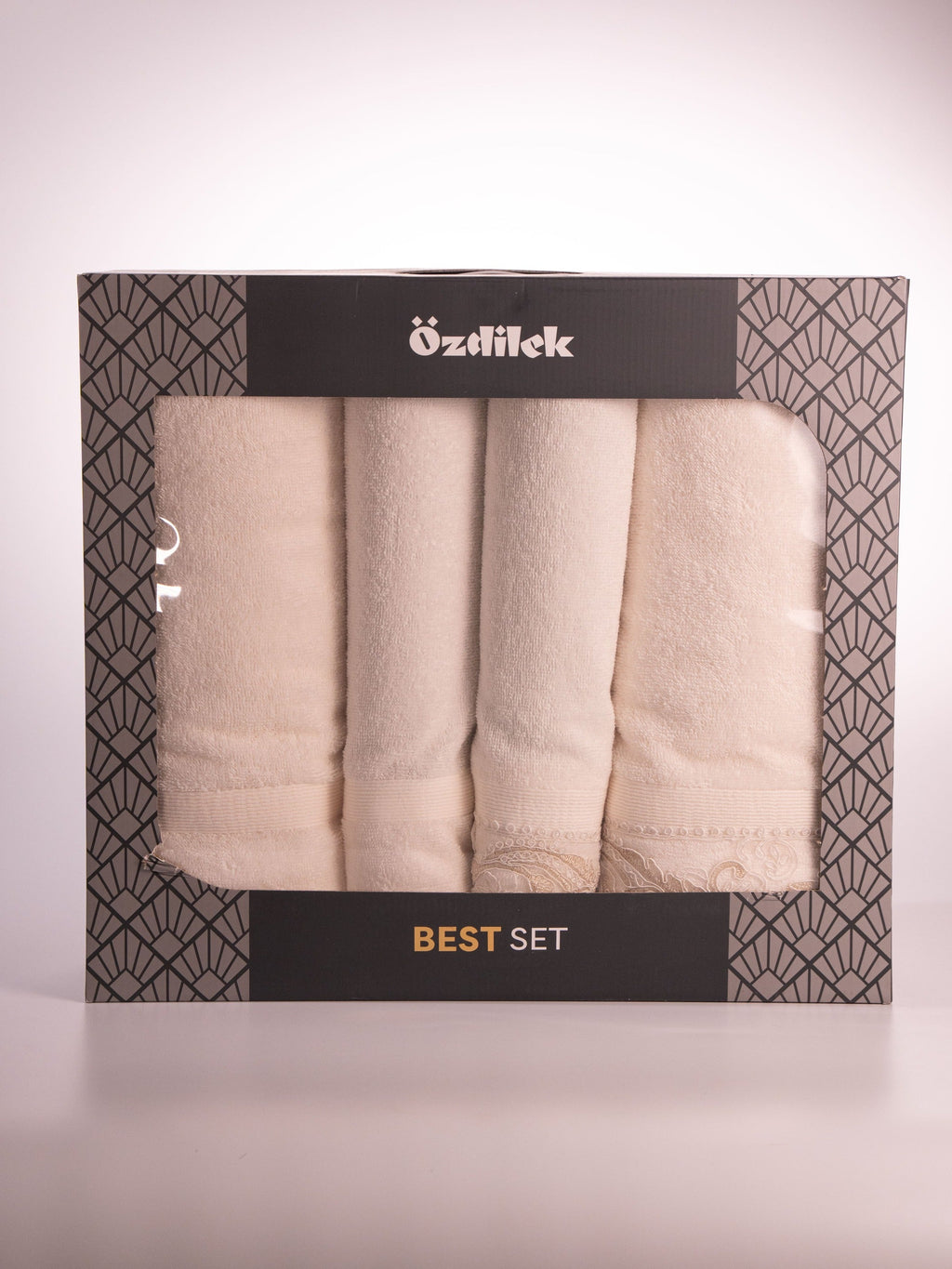 Özdilek Paisley Best Set hamam seti krem - hediye kutusunda