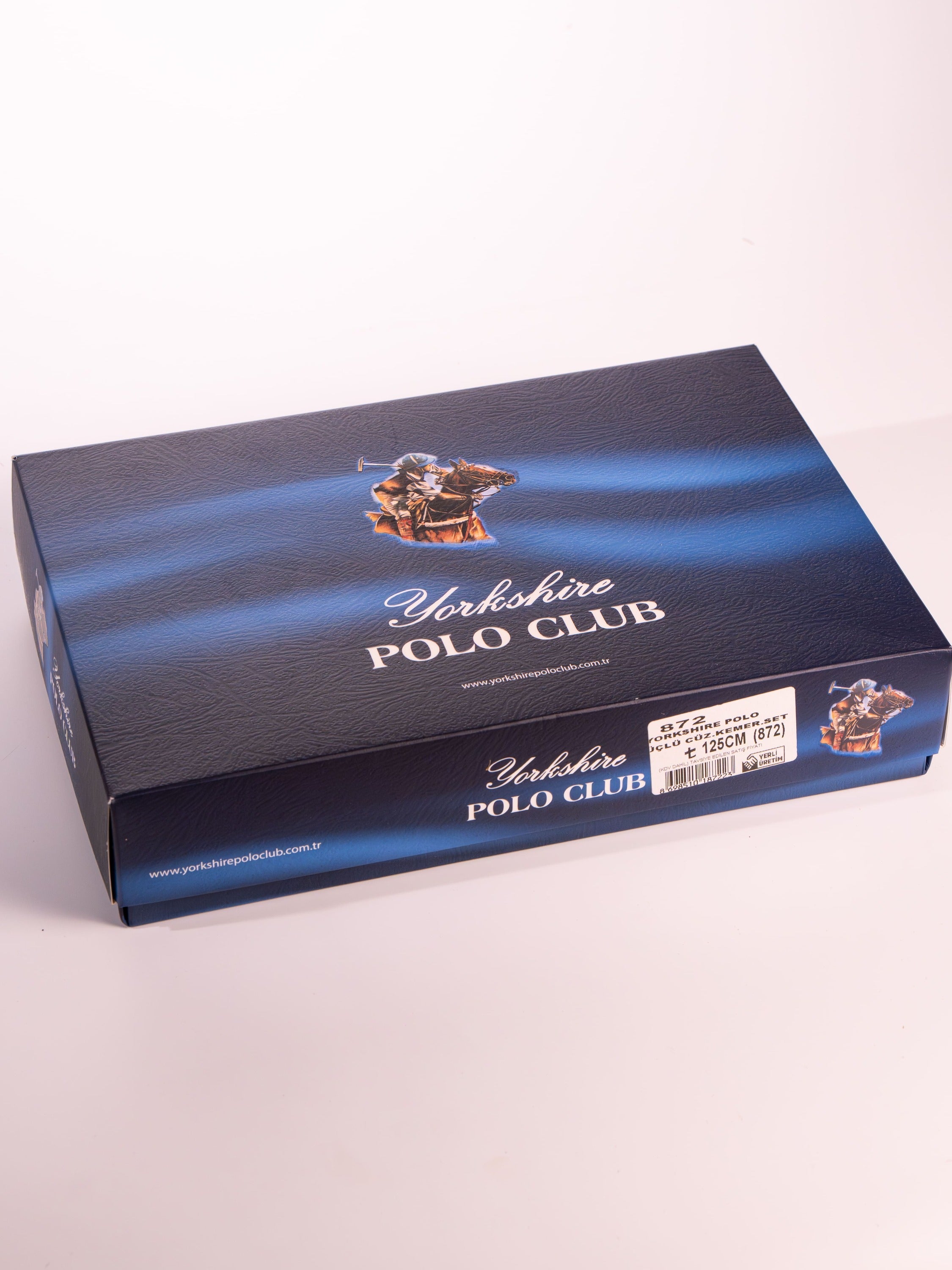 Polo 3'lü kemer cüzdan kartlık seti hediye kutusunda