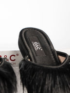 G&C Collection 245 Tüylü Saten Gelin Terliği – Çeyizlik & Gelin Bohçası Ev Terliği